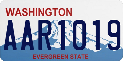 WA license plate AAR1019