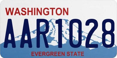 WA license plate AAR1028