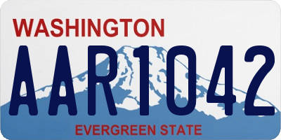 WA license plate AAR1042