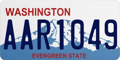 WA license plate AAR1049