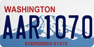 WA license plate AAR1070
