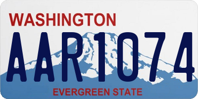 WA license plate AAR1074