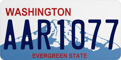WA license plate AAR1077