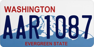 WA license plate AAR1087
