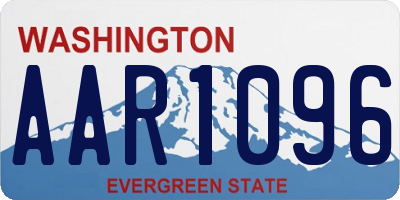 WA license plate AAR1096