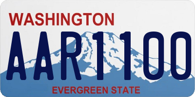WA license plate AAR1100