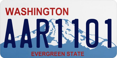 WA license plate AAR1101