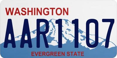 WA license plate AAR1107