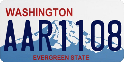WA license plate AAR1108