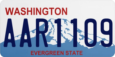 WA license plate AAR1109