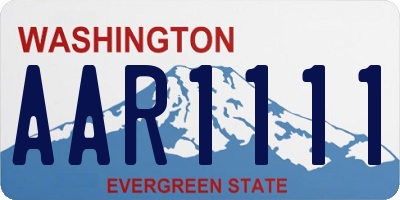 WA license plate AAR1111