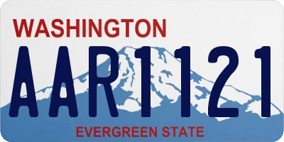 WA license plate AAR1121