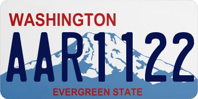 WA license plate AAR1122