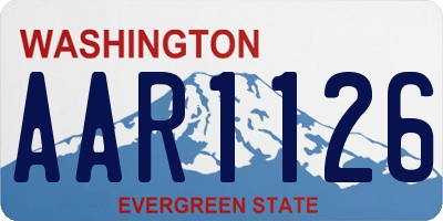 WA license plate AAR1126