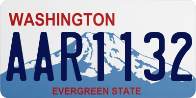 WA license plate AAR1132