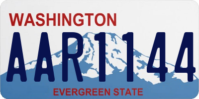 WA license plate AAR1144