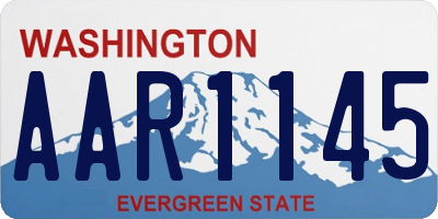 WA license plate AAR1145
