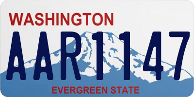 WA license plate AAR1147