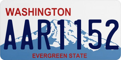 WA license plate AAR1152