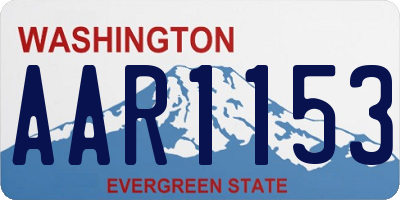 WA license plate AAR1153