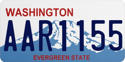 WA license plate AAR1155