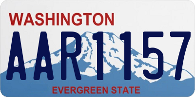 WA license plate AAR1157