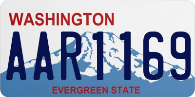 WA license plate AAR1169