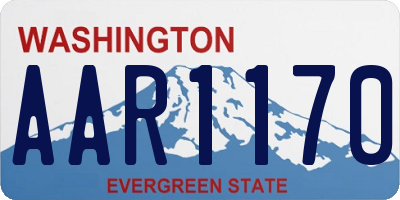 WA license plate AAR1170