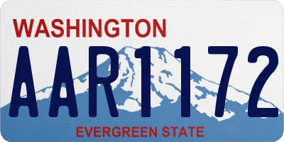 WA license plate AAR1172