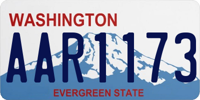 WA license plate AAR1173