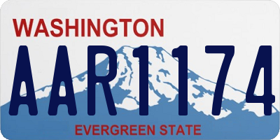 WA license plate AAR1174