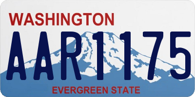 WA license plate AAR1175