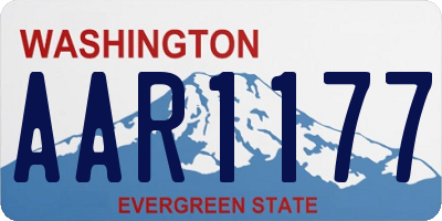 WA license plate AAR1177