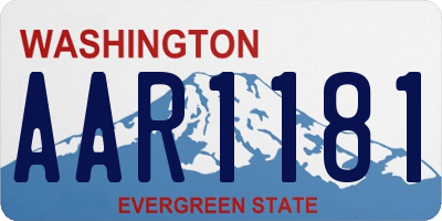 WA license plate AAR1181
