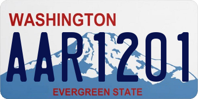 WA license plate AAR1201