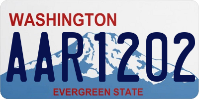 WA license plate AAR1202