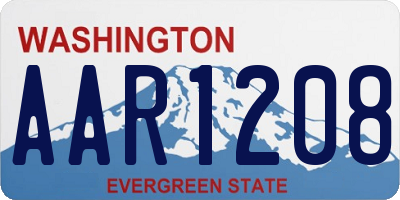 WA license plate AAR1208