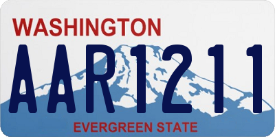 WA license plate AAR1211