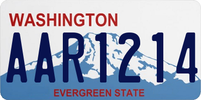WA license plate AAR1214
