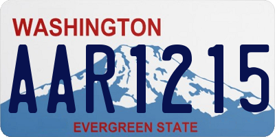 WA license plate AAR1215