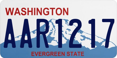 WA license plate AAR1217