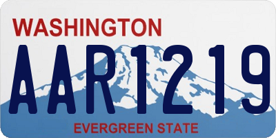 WA license plate AAR1219
