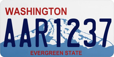 WA license plate AAR1237