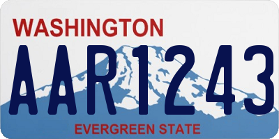 WA license plate AAR1243