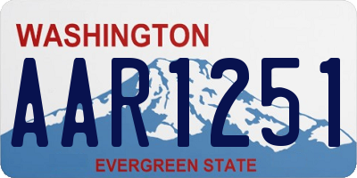 WA license plate AAR1251