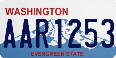 WA license plate AAR1253