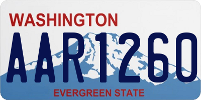 WA license plate AAR1260