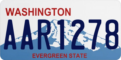 WA license plate AAR1278