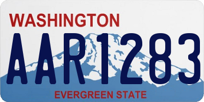 WA license plate AAR1283