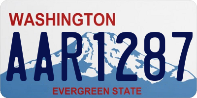 WA license plate AAR1287